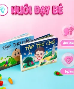 Quyển thơ (tập thơ về cuộc sống xung quanh bé) 20 trang cả bìa (2 tập), giúp bé khám phá
